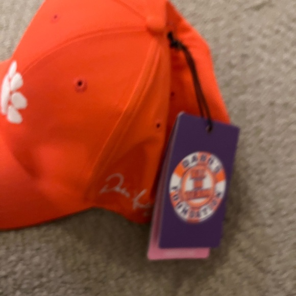 Orange Men\'s Cap with White Embroidery clemson tigers